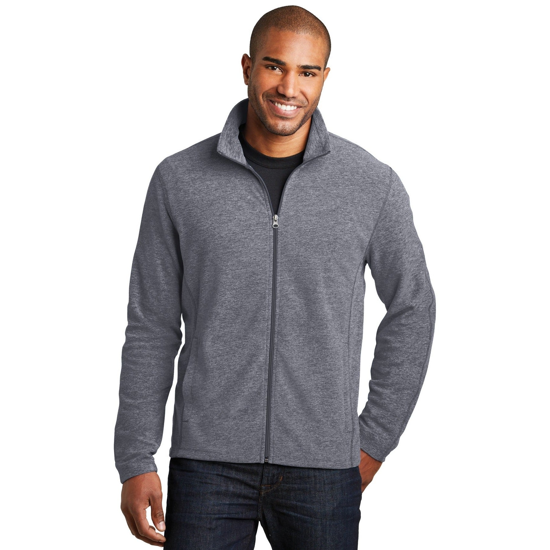 Port Authority-Port Authority® Heather Microfleece Full-Zip Jacket. F235-MedTech-4